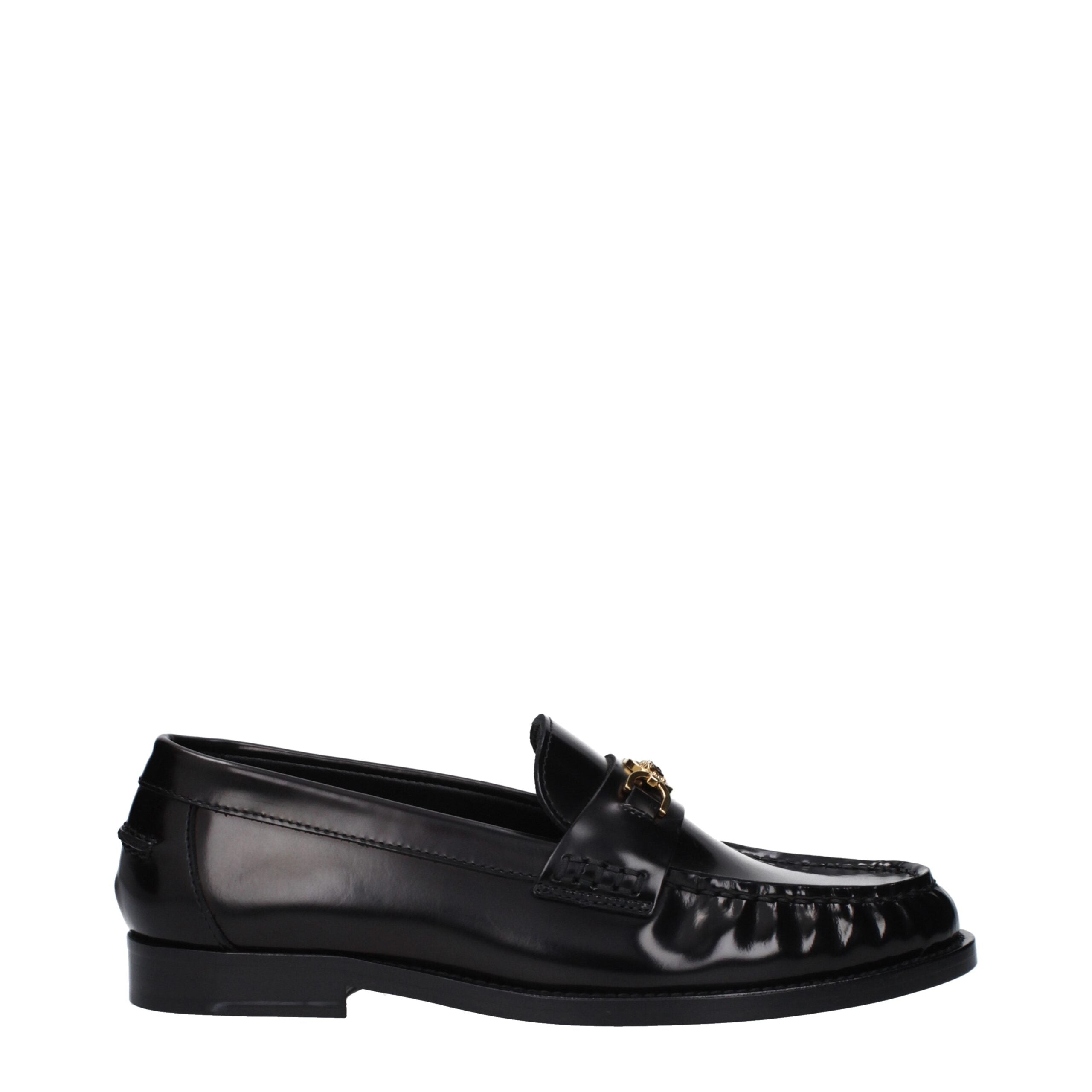 Versace Black Leather Loafer